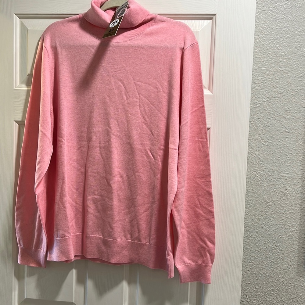 Pink turtleneck